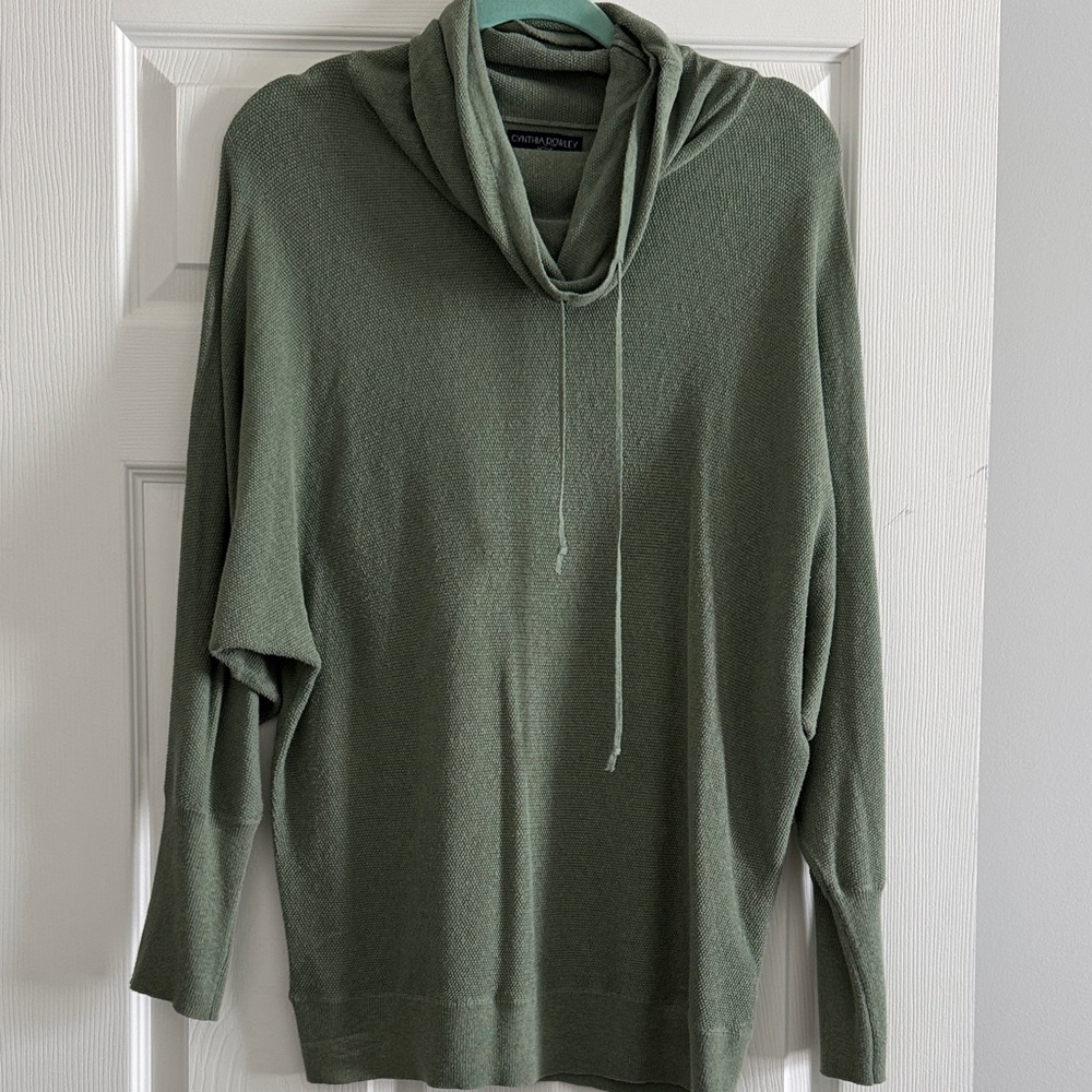 Cynthia Rowley Active Olive Green Knit Shirt